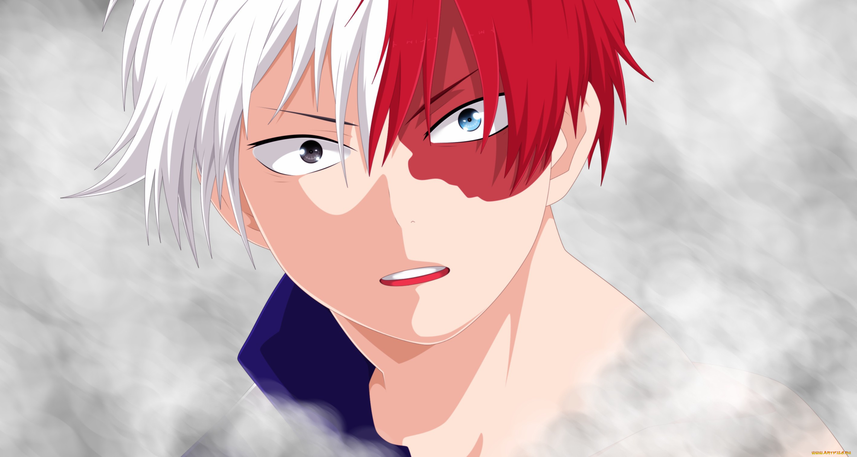 , boku no hero academia, my, hero, academia, powerful, shouto, todoroki, boku, no, oriental, japanese, asiatic, asian, ice, by, parokas, boy, manga, fire, strong, yuusha, anime